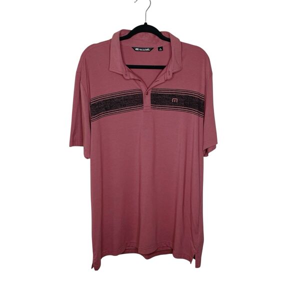 Travis Mathew Polo XL Golf Red River Shirt Athleisure Preppy Active Resortwear - Picture 1 of 8